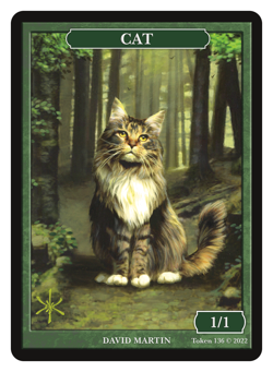 Cat Token 1/1 David Martin MTG Magic the Gathering - Image 1