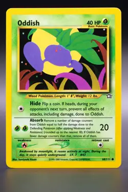 Pokemon - Oddish 68/111 - Neo Genesis COMMON Near Mint WOTC - Image 1