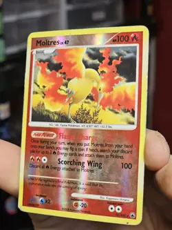 Pokemon TCG Moltres 10/100 Majestic Dawn Reverse Holo Heavily Played/Damaged - Image 2