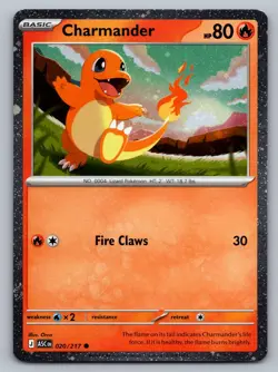 Pokemon TCG ME: Ascended Heroes Charmander 020/217 Cosmo Holo - Image 1