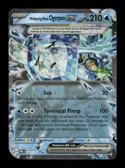 Pokemon Wellspring Mask Ogerpon ex - Double Rare SV: Prismatic Evolutions 027/13 - Image 1