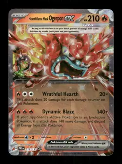 Pokemon SV: Prismatic Evolutions #017/131 Hearthflame Mask Ogerpon ex - Image 1