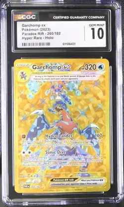 CGC Gem Mint 10: Garchomp EX (#260/182) Pokemon Paradox Rift (EN) - Image 1