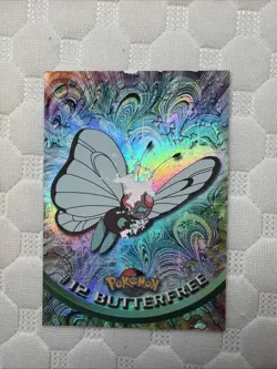Pokemon 2000 Topps Chrome Butterfree #12 HP TV Series 1 Holo - Image 1