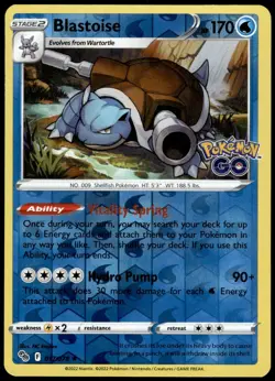Blastoise 017/078 Pokemon GO Reverse Holo Rare NM Pokemon 2022 - Image 1