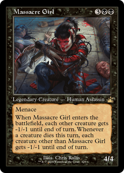 Massacre Girl (Retro Frame) Ravnica Remastered NM Creature Rare CARD ABUGames - Image 1