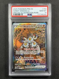 Pokemon Cards TCG PSA 10 GEM MT Sandy Shocks ex Prismatic Evolutions SIR 159/131 - Image 1