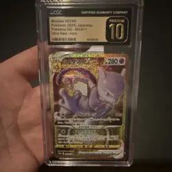 Pokemon Mewtwo VSTAR Pokemon GO 091/071 Ultra Rare Holo CGC Pristine 10 Japanese - Image 1