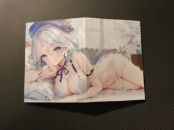 Furina Genshin Impact Bi-Fold Goddess Story TCG Holo Material Anime Card - Image 2