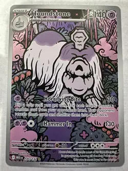 Pokemon TCG Houndstone Mega Evolution Holo Card 145/132 NEAR MINT - Image 1