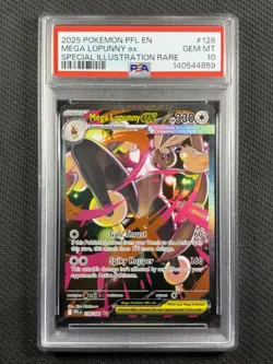 Pokemon Cards TCG PSA 10 GEM MT Mega Lopunny Ex Phantasmal Flames SIR 128/094 - Image 1
