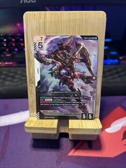 Official Gundam Card Game ENGLISH Justice Gundam GD01-066 LR (FOIL, MINT) - Image 1