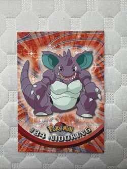 Nidoking #34 - Blue Logo - Non-Holo - SERIES 1 - TOPPS POKEMON CARD - HP - Image 1