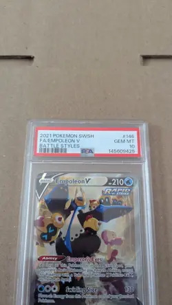 PSA 10 GEM MINT Empoleon V 146/163 Alternate Alt Art Battle Styles 2021 Pokemon - Image 2