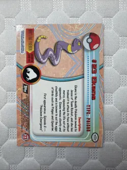 EKANS #23 - BLUE Logo - NON-HOLO - SERIES 1 - TOPPS Pokemon Card - Image 2