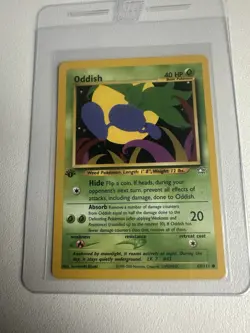 Oddish 68/111 Neo Genesis 1st Edition WOTC Vintage Pokemon - Image 1