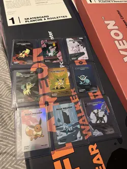 COMPLETE SET Pokemon Center X Bear Walker Prismatic Evolutions Boarde And Cards! - Image 3