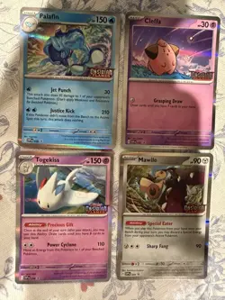 Pokemon TCG Paldea Evolved Stamped Pre-Release 019 020 021 022 Promo Set SVP - Image 1