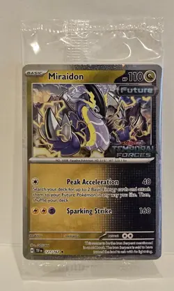 Pokemon Miraidon 121/162 Cosmos Holo (Best Buy) Temporal Forces Stamped - Sealed - Image 1