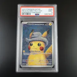 PSA 9 Pikachu with Grey Felt Hat SVP 085 Pokemon Van Gogh Graded Card - Image 1