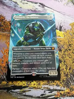 Leonardo, the Balance - Borderless Teenage Mutant Ninja Turtles MTG - Image 1