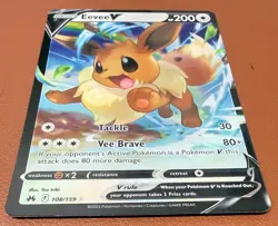 Pokemon TCG Eevee V Crown Zenith 108/159 Holo Ultra Rare Mint pack to sleeve - Image 2