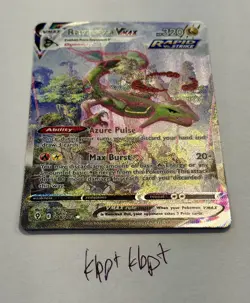 Pokemon Rayquaza VMAX Alternate Art Secret Rare Rapid Strike Holo 218/203 320HP - Image 2