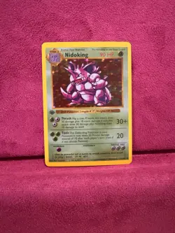Pokemon Nidoking 011/102 Base Set Holo Rare *Fan Art Card* - Image 2