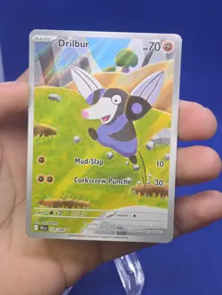 Pokemon SV Black Bolt Drilbur 124/086 Illustration Rare IR NM - Image 2