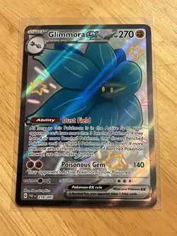 Pokemon TCG Glimmora Ex 218/091 Shiny Full Art Holo Paldea Fates Pokemon Card - Image 1