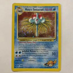 Pokemon TCG Misty's Tentacruel Holo Rare Card 10/132 Gym Heroes - Image 1