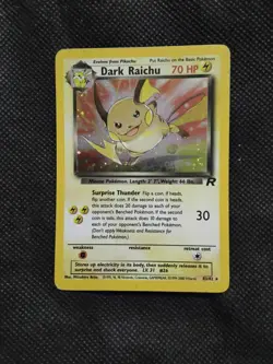 Pokemon Dark Raichu Holo TCG Card 83/82 Near Mint Condition - Image 1