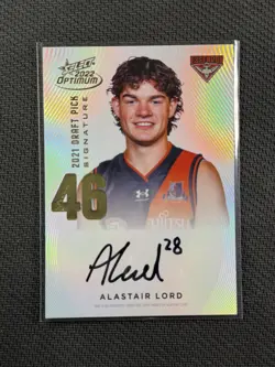 AFL Cards Select Optimum 2022 /85 Alastair Lord Signature Essendon Bomber DPSG46 - Image 1