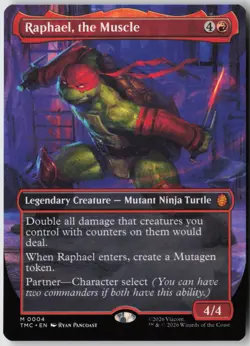 Raphael, the Muscle (004) (Borderless) (4) - Normal - Ninja Turtles (TMC) - NM - Image 1
