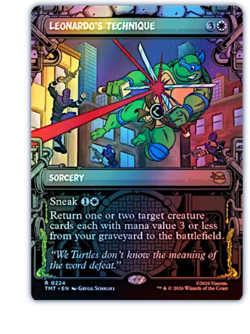 Leonardo's Technique - Foil - Showcase Teenage Mutant Ninja Turtles MTG - Image 1