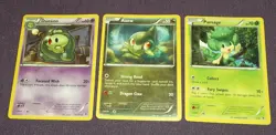 POKEMON 3 CARDS 2013 DUOSION - AXEW - PANSAGE - VERY GOOD - Image 1