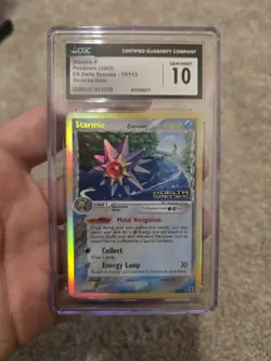 Pokemon 2005 EX Delta Species Starmie Reverse Holo Rare Stamped #15 CGC 10 - Image 3