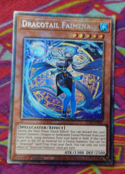 DRACOTAIL FAIMENA JUSH-EN002 STARLIGHT RARE 1st EDITION YUGIOH *NEW & MINT* - Image 1