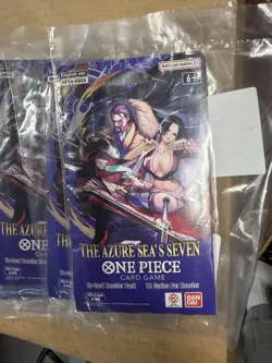 One Piece TCG The Azure Sea’s Seven OP-14 Sleeved Booster Pack Lot Of 8 Sealed - Image 1