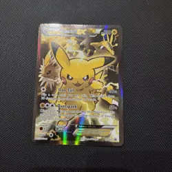 Pokemon Card - Pikachu EX XY 124 Black Star Promo Full Art Standard Size - Image 1