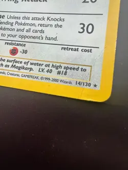 Pokemon Pidgeot TCG Base Set 2 Holo Swirl Unlimited Rare Card 14/130 MP - Image 4