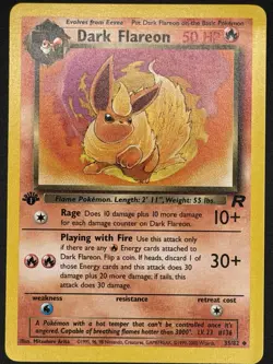 Dark Flareon - 35/82 - Pokemon Team Rocket 1st Edition Card NM-Mint - Image 1