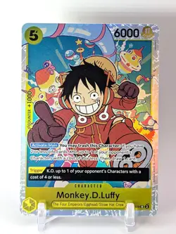 Monkey.D.Luffy OP07-109 SR ONE PIECE Tcg Card Game NM Yellow Reprint - Image 1