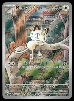 Pokemon Cards Meowth 106/094 Phantasmal Flames Illustration Rare NM - Image 1