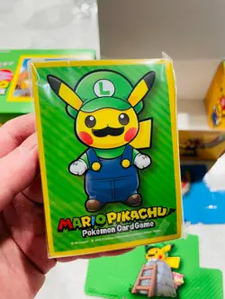 Mario Pikachu TCG Japanese Pokemon Center LUIGI Box & Accessories ONLY NO CARDS - Image 5