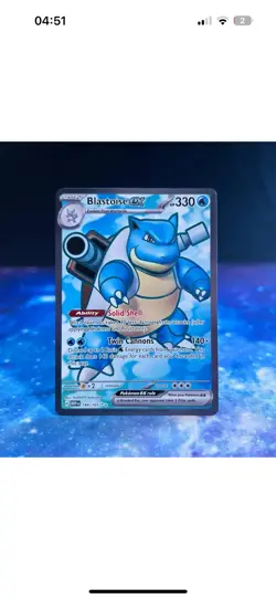 Pokemon TCG - Scarlet & Violet 151 - Blastoise EX 184/165 - Full Art Rare - NM - Image 1