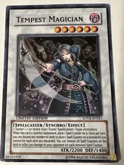 Tempest Magician Super Rare Mint SOVR-ENSE1 Limited Edition Yu-Gi-Oh! - Image 1