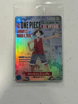 One Piece Monkey.D.Luffy College Basketball US Voyage St John’s Sealed - Image 1
