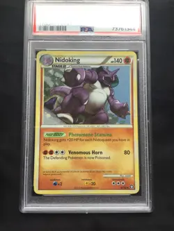 Pokemon Cards: HGSS Triumphant Rare Holo: Nidoking 6/102 PSA 9 - Image 2