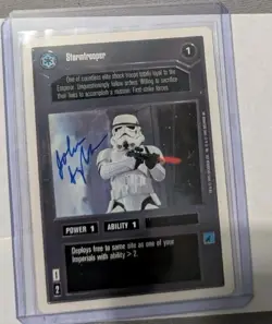 Rare John Sylla Autographed Stormtrooper Star Wars Decipher CCG Card Voice Actor - Image 1